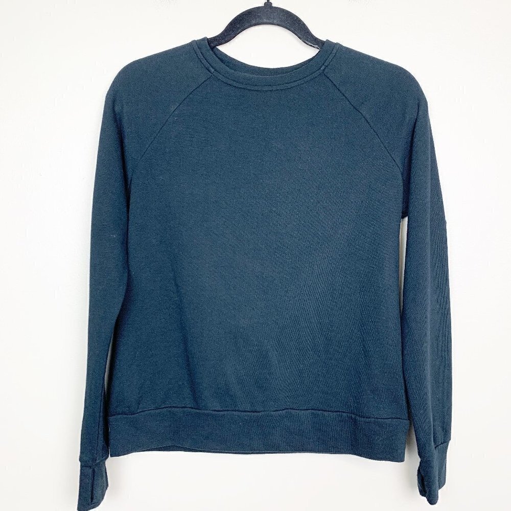 Fabletics Open Back Black Sweatshirt Size XS